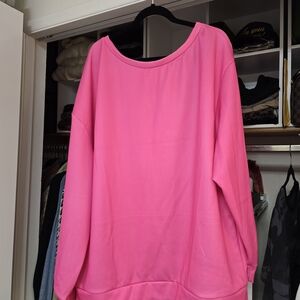 Bright Pink Oversized Sweatshirt